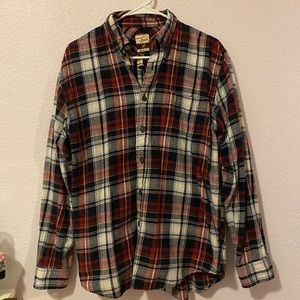 plaid button-up flannel